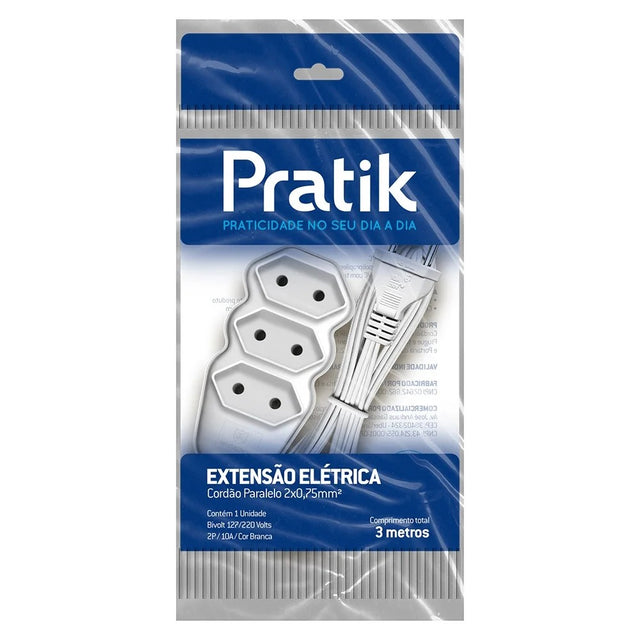 Fio paralelo 2x0.75mm branco 3m