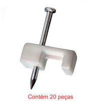 Fixa Fio 1820 Branco C Prego 18x25 20 Pc