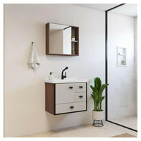 Gabinete com espelho London 60cm carvalho