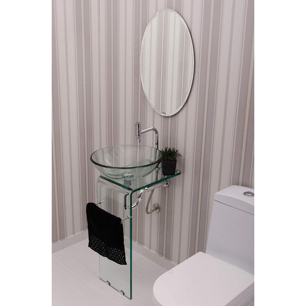 Gabinete de vidro orfeu transparente 42x51x86cm