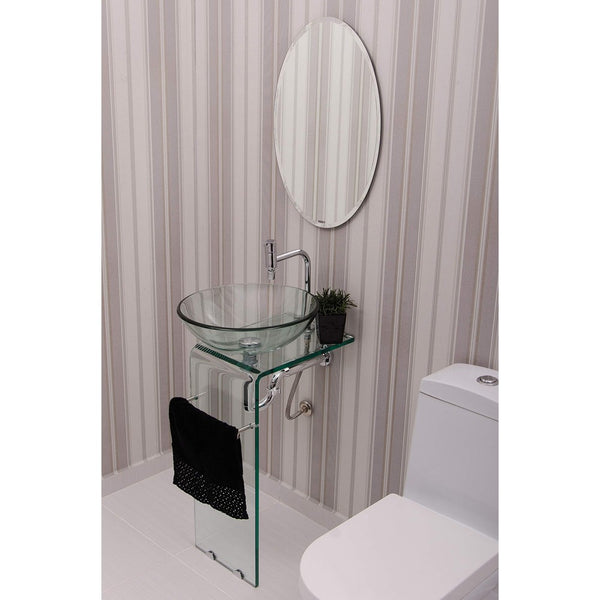 Gabinete de vidro orfeu transparente 42x51x86cm