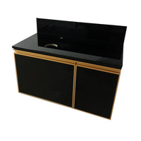 Gabinete para banheiro massimo 90 scuba onix preto