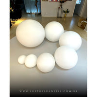 Globo de vidro leitoso 20cm