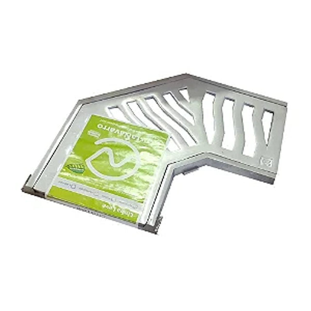 Grelha curva 90 leve 15cm cinza