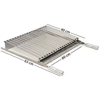 Grelha parrilla argentina em aço inox 40 x 60 cm