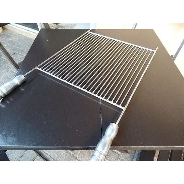 Grelha parrilla em aço inox 40 x 50 cm