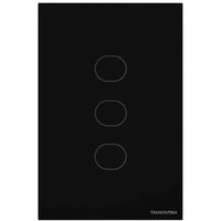 INTERRUPTOR 3 TEC ONNE SMART 10A BIVOLT PRETO TRAMONTINA