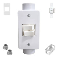 Interruptor 2 teclas simples branco para condulete