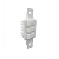 Interruptor 3 teclas simples para condulete branco