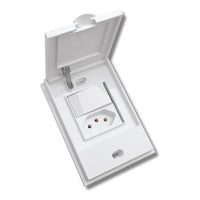 Interruptor com tomada 20a externa branca blacqua