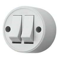 Interruptor de sobrepor 2 teclas 10a cinza