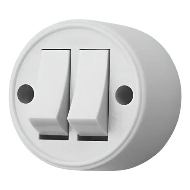 Interruptor de sobrepor 2 teclas 10a cinza