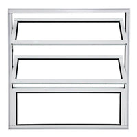 Janela basculante 1 seção 60x60 cm branca classic
