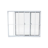 Janela de correr 2 folhas com grade 100x100 cm branca
