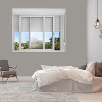 Janela de correr 2 folhas integrada branca 120x120cm