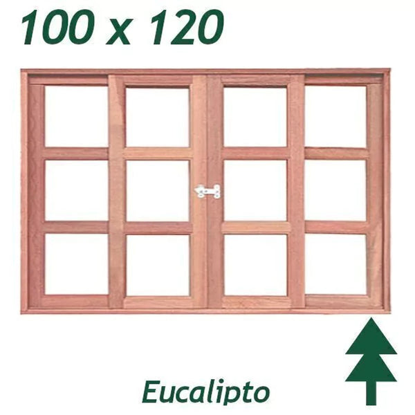 Janela de eucalipto sem veneziana 140x120cm