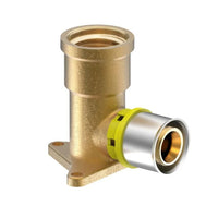 Joelho 90 graus base fixa 16mm x 1/2 polegada para gás