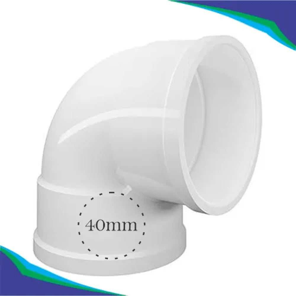 Joelho 90 graus para esgoto 40mm