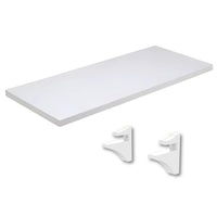 KIT PRATELEIRA MDP 9030 SUPORTE EM ABS BRANCO STUDIO