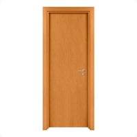 Kit porta de madeira 90x210cm batente 12x25 direita