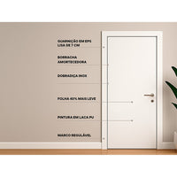 Kit porta pronta com fechadura 2100x700 branca
