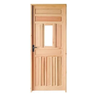 Kit porta vigia madeira eucalipto 80x210 direita