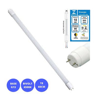 Lâmpada led tubo t8 10w 6500k bivolt vidro g13