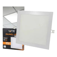 LUMINARIA EMBUTIDO 2CAB QUADR BRANCO BIVOLT