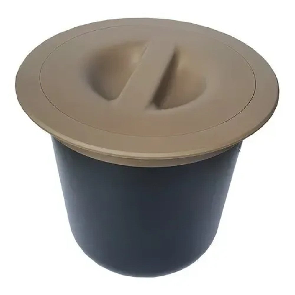 Lixeira de embutir redonda 8 litros capuccino