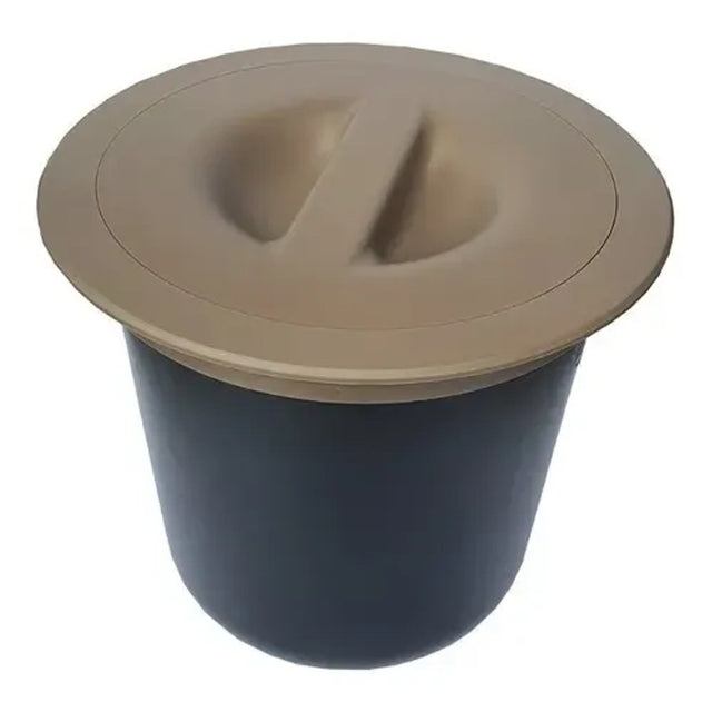 Lixeira de embutir redonda 8 litros capuccino