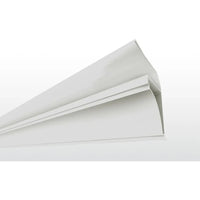 Meia cana de acabamento em pvc branco 3mt