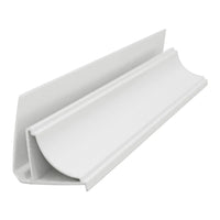 Meia cana de acabamento em pvc branco 3mt