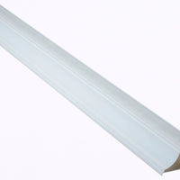 Meia cana tipo u em pvc branco 6 metros