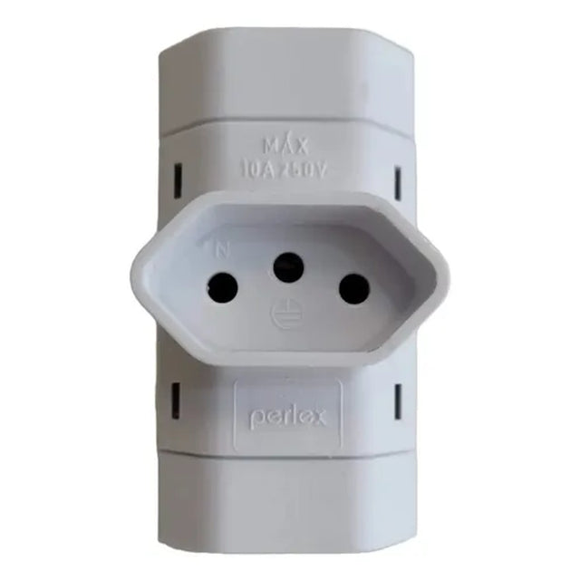 PERLEX ADAPTADOR 3 SAIDAS 2PT BRANCO