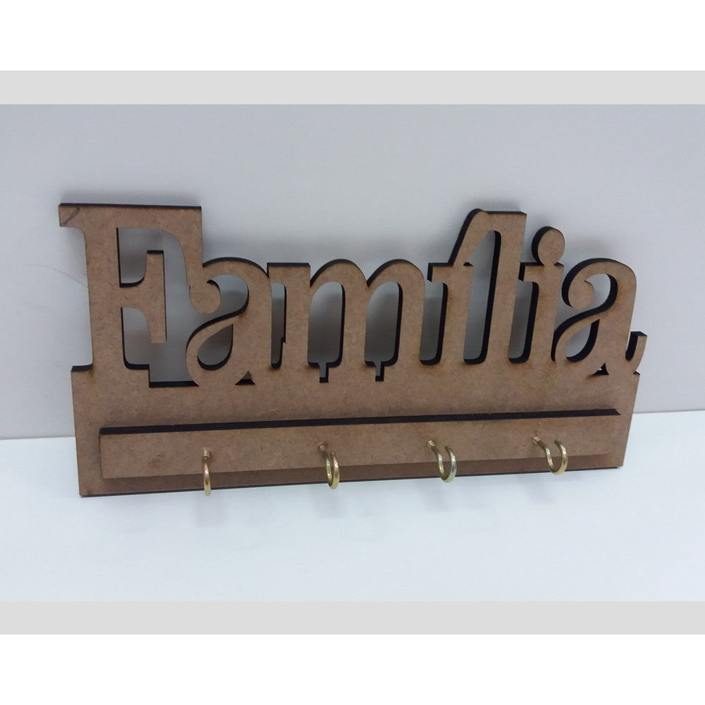PORTA CHAVE MDF CASA FAMILIA 6MM