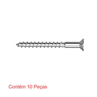 Parafuso madeira panela fenda phs 4.2x40mm 10 peças
