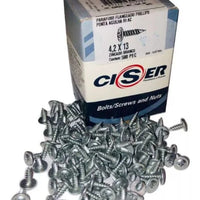 Parafuso para forro de pvc 42x13mm zincado branco