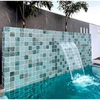 Pastilha Java Lago Mesh Eliane 10x10 cm Azul para Fachadas e Piscinas