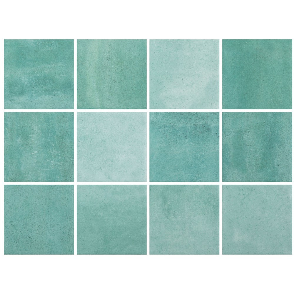 Pastilha Porcelanato Noronha Jade Mesh Eliane 10x10 cm Acetinado