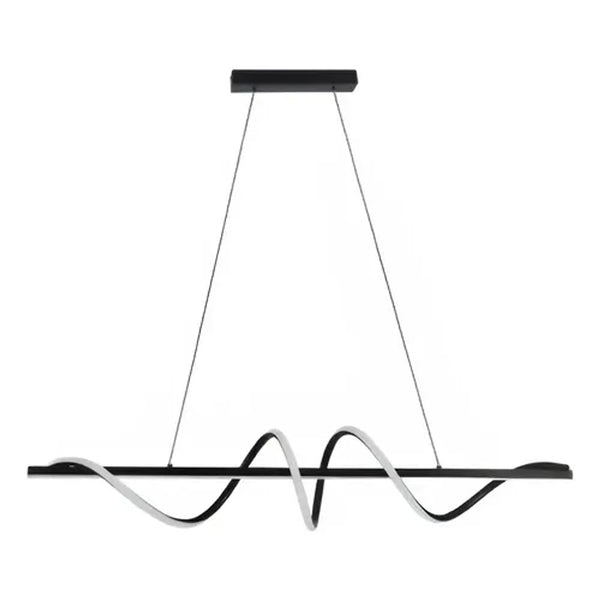 Pendente Led Union 38w 3000k Preto 120cm