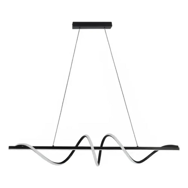 Pendente Led Union 38w 3000k Preto 120cm
