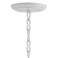 Pendente injetado branco com lente cristal
