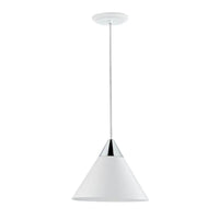 Pendente injetado branco para lâmpada
