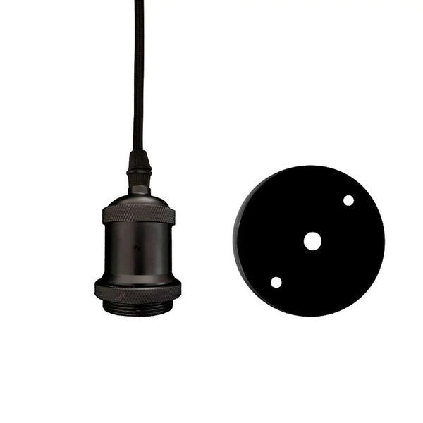 Pendente injetado preto soquete P2