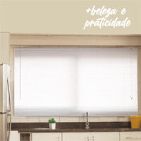 Persiana horizontal em pvc 140x130 branca