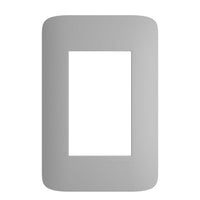 Placa 4x2 com dimmer para 3 módulos branco