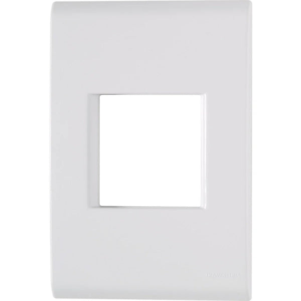 Placa 4x2 para 2 postos juntos liz branca