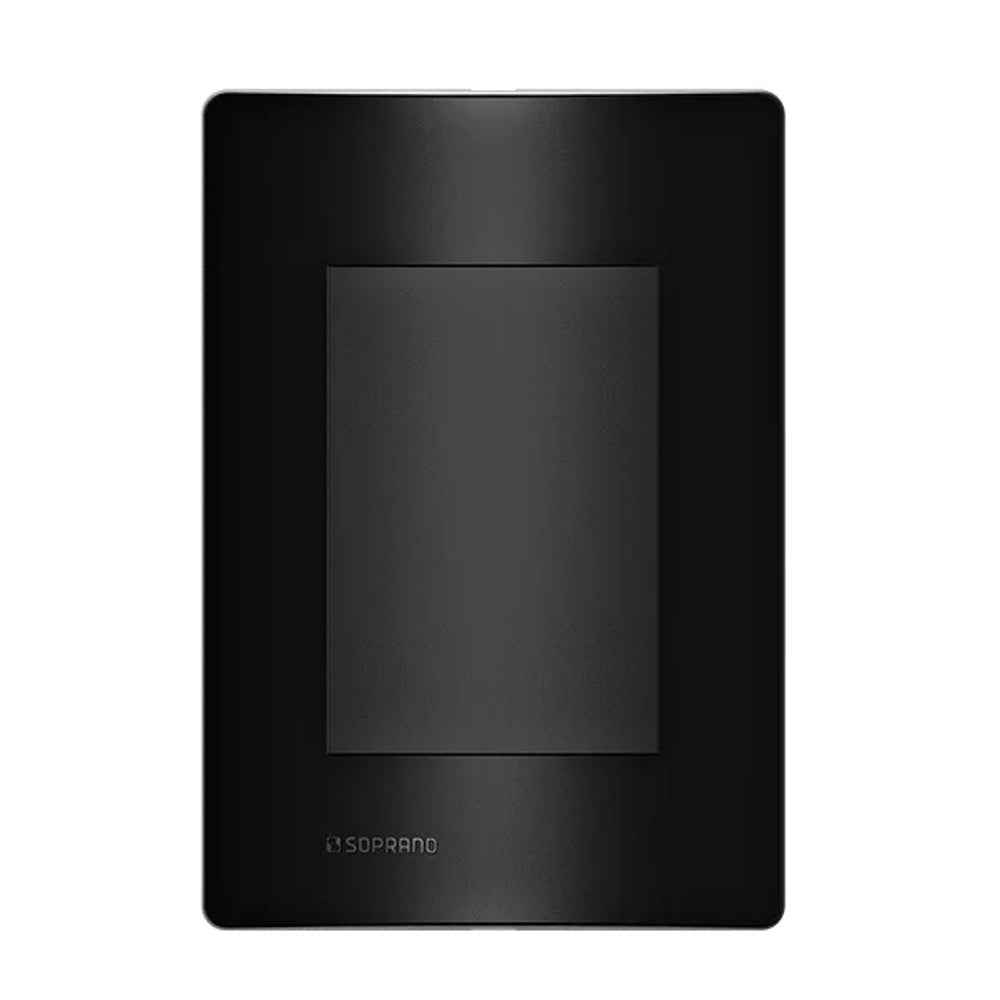 Placa cega 4x2 com suporte revita carbono