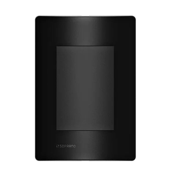 Placa cega 4x2 com suporte revita carbono