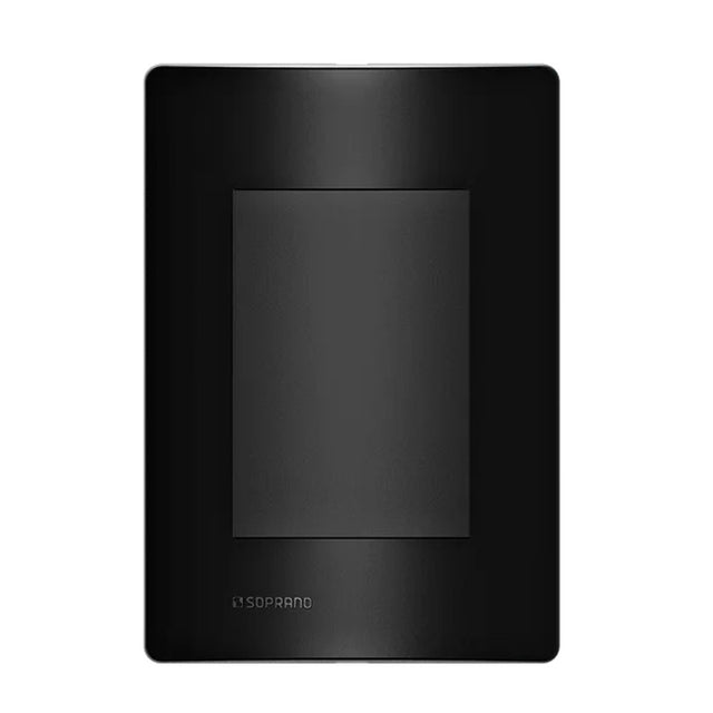 Placa cega 4x2 com suporte revita carbono